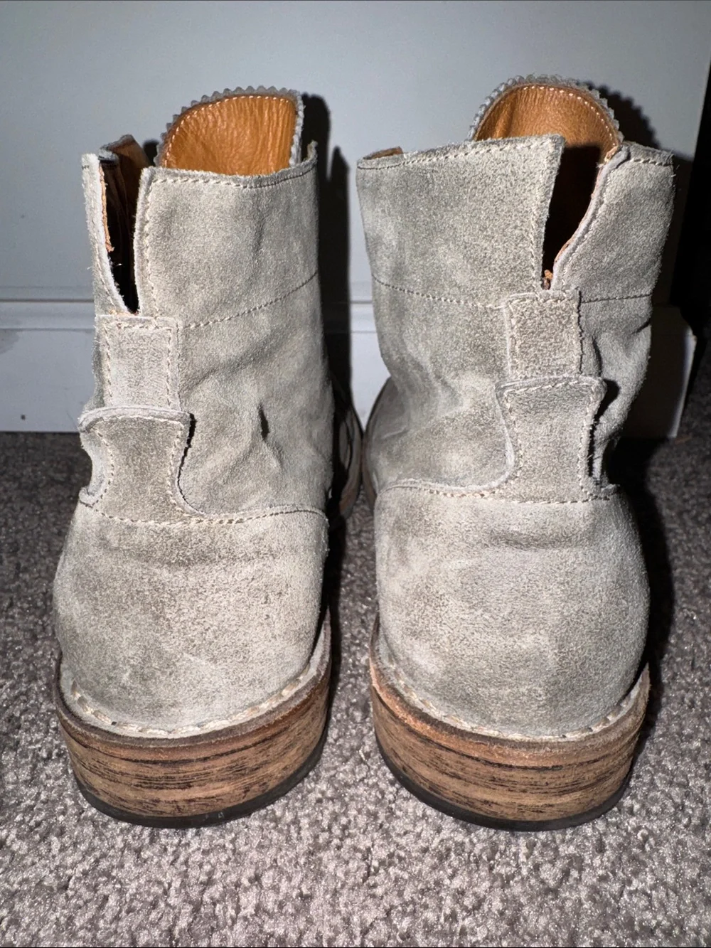 Fiorentini + Baker Gray Suede Chukka Lace-Up Boots